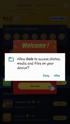 Galo App Download On Sign Up Rs.50 + Per Refer Rs.5